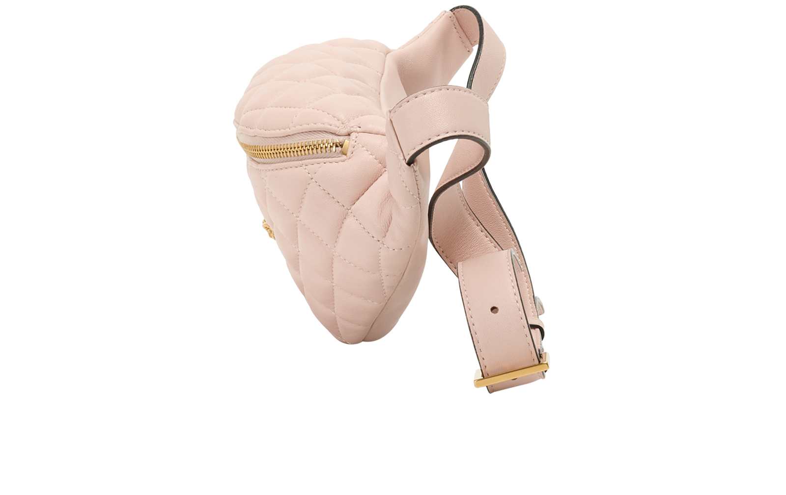 Quilted Medusa Belt Bag, &pound;395, Handbags, Pink, Leather, Bottom view